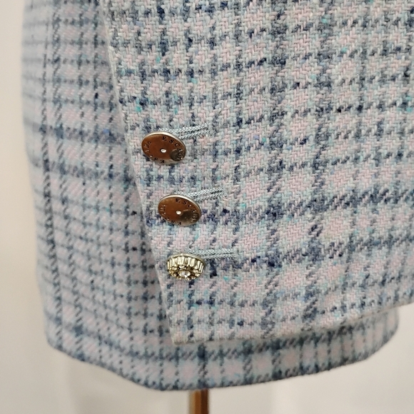 ESCADA PASTEL PLAID CASHMERE JACKET - Picture 9 of 11